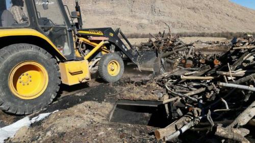 کشف و تخریب کوره ذغال غیرمجاز در شهرستان میناب
