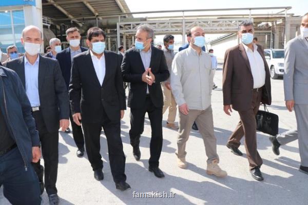 بازدید معاون اول رییس جمهور و وزیر نیرو از روند تولید آب مرکز استان هرمزگان