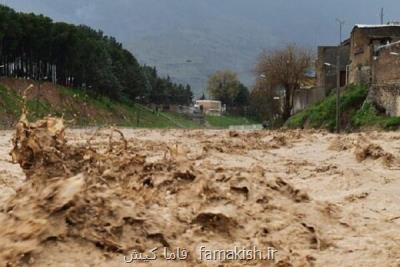 طغیان رودخانه آب 17 روستای سندرک میناب را قطع کرد