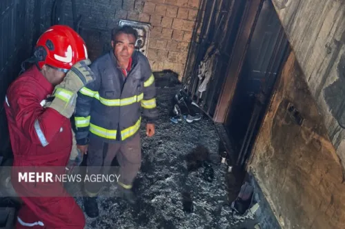 مهار آتشسوزی منزل مسکونی در مسکن مهر جاسک