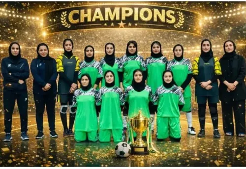 بانوان رودانی بر سکوی قهرمانی فوتسال هرمزگان ایستادند