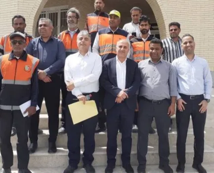 بازدید معاون توسعه مدیریت و منابع اداره کل راهداری و حمل و نقل جاده ای هرمزگان از شهرستان رودان