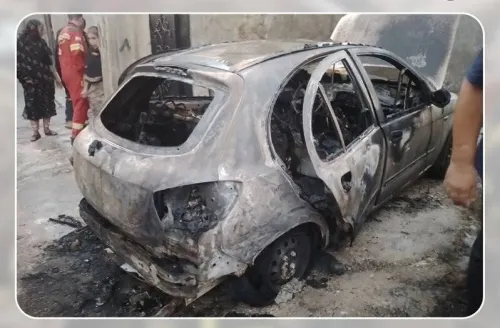 سهل انگاری هنگام تعمیر پمپ بنزین، خودروی تیبا را به آتش کشید