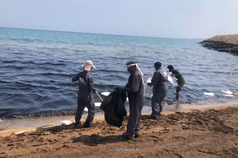 پاکسازی لکه های نفتی سواحل هرمزگان به پایان رسید