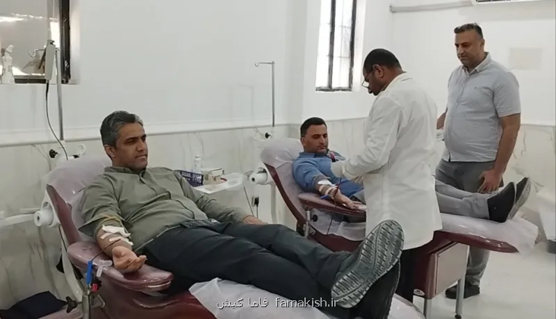 اهدای خون ورزشکاران در بستک هرمزگان