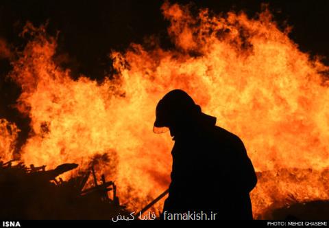 حریق یك باشگاه بدنسازی در خیابان داماهی بندرعباس